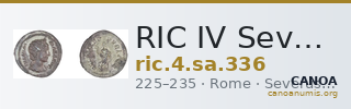 RIC IV Severus Alexander 336 — CANOA