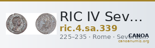RIC IV Severus Alexander 339 — CANOA