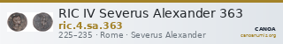 RIC IV Severus Alexander 363 — CANOA