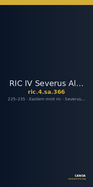 RIC IV Severus Alexander 366 — CANOA