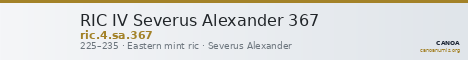 RIC IV Severus Alexander 367 — CANOA