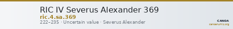 RIC IV Severus Alexander 369 — CANOA