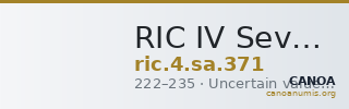 RIC IV Severus Alexander 371 — CANOA