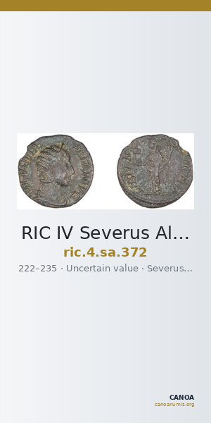 RIC IV Severus Alexander 372 — CANOA