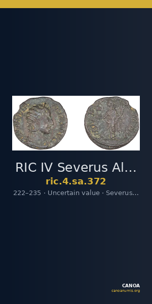 RIC IV Severus Alexander 372 — CANOA
