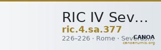 RIC IV Severus Alexander 377 — CANOA