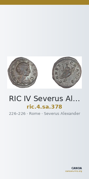RIC IV Severus Alexander 378 — CANOA