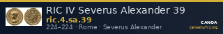 RIC IV Severus Alexander 39 — CANOA