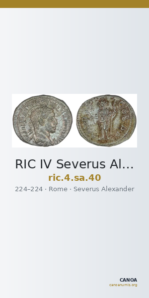 RIC IV Severus Alexander 40 — CANOA