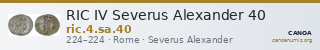 RIC IV Severus Alexander 40 — CANOA