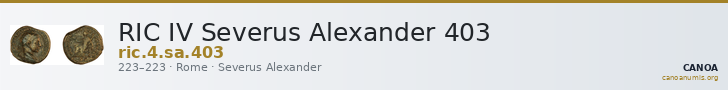 RIC IV Severus Alexander 403 — CANOA