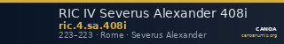 RIC IV Severus Alexander 408i — CANOA