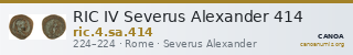 RIC IV Severus Alexander 414 — CANOA