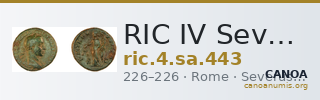 RIC IV Severus Alexander 443 — CANOA