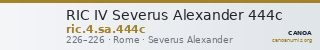 RIC IV Severus Alexander 444c — CANOA