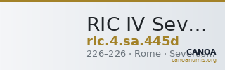RIC IV Severus Alexander 445d — CANOA