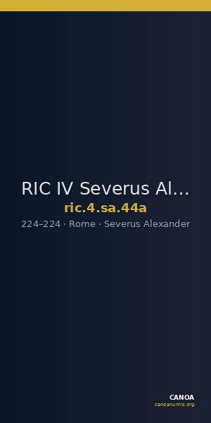 RIC IV Severus Alexander 44a — CANOA