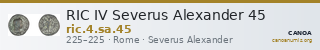 RIC IV Severus Alexander 45 — CANOA