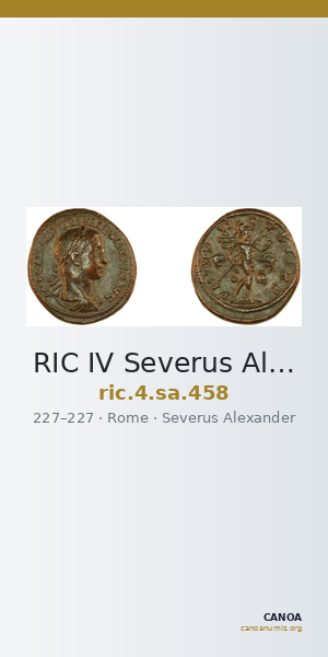RIC IV Severus Alexander 458 — CANOA