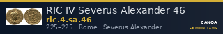 RIC IV Severus Alexander 46 — CANOA