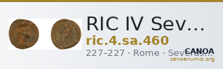 RIC IV Severus Alexander 460 — CANOA