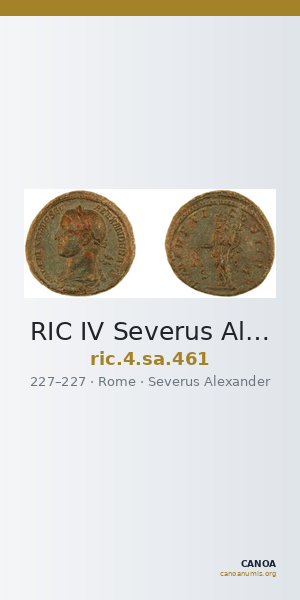 RIC IV Severus Alexander 461 — CANOA