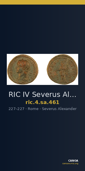 RIC IV Severus Alexander 461 — CANOA