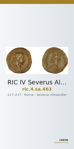 RIC IV Severus Alexander 463 — CANOA