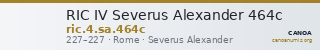RIC IV Severus Alexander 464c — CANOA