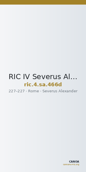 RIC IV Severus Alexander 466d — CANOA
