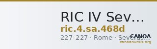 RIC IV Severus Alexander 468d — CANOA