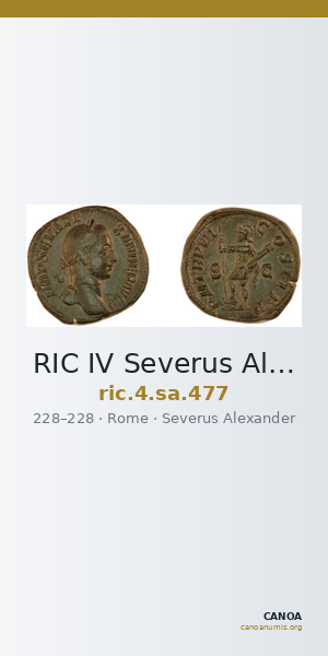 RIC IV Severus Alexander 477 — CANOA