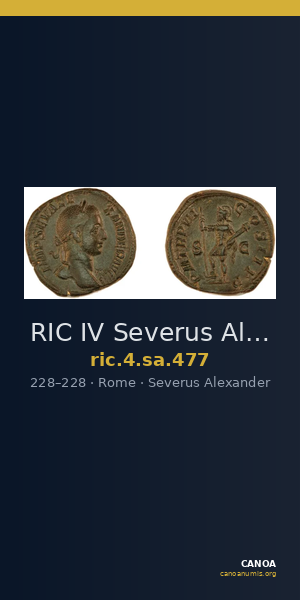 RIC IV Severus Alexander 477 — CANOA