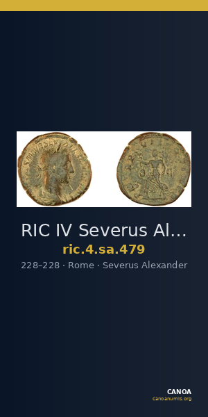 RIC IV Severus Alexander 479 — CANOA