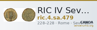 RIC IV Severus Alexander 479 — CANOA