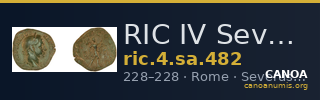RIC IV Severus Alexander 482 — CANOA