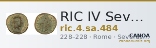 RIC IV Severus Alexander 484 — CANOA