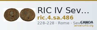 RIC IV Severus Alexander 486 — CANOA