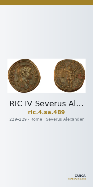 RIC IV Severus Alexander 489 — CANOA
