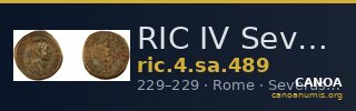 RIC IV Severus Alexander 489 — CANOA