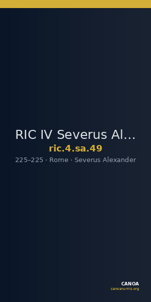 RIC IV Severus Alexander 49 — CANOA