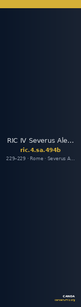RIC IV Severus Alexander 494b — CANOA