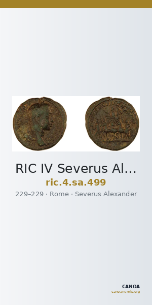 RIC IV Severus Alexander 499 — CANOA