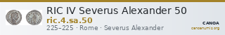 RIC IV Severus Alexander 50 — CANOA
