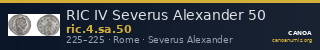 RIC IV Severus Alexander 50 — CANOA