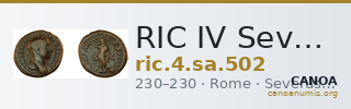 RIC IV Severus Alexander 502 — CANOA