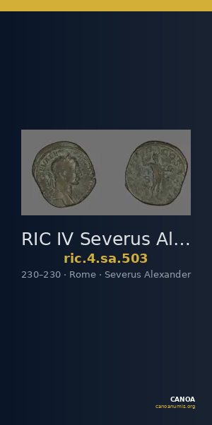 RIC IV Severus Alexander 503 — CANOA