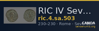 RIC IV Severus Alexander 503 — CANOA