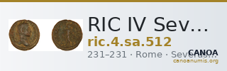 RIC IV Severus Alexander 512 — CANOA