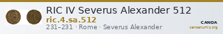 RIC IV Severus Alexander 512 — CANOA